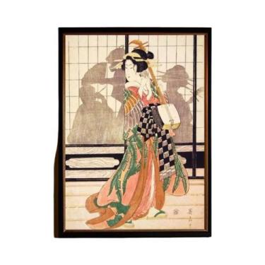Imagem de Kuniyoshi Utagawa Courtesan Print HD Canvas Painting Para Decoração De