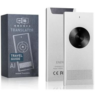Imagem de ENENCE PRO Tradutor de Idiomas em Tempo Real – Fone Tradutor Simultâneo com IA, Tradutor Instantâneo Portátil com Suporte a 60+ Idiomas para Viagem, Negócios e Estudos