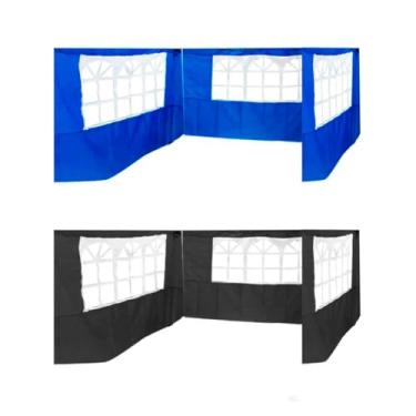 Imagem de Tenda De Parede 3 Paredes Gazebo Dobrável Camping Lateral (azul)