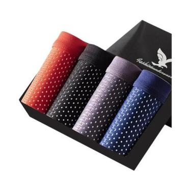 Imagem de Cuecas Boxer Masculinas plus Size De Seda Gelada Respiráveis Em Tela, 