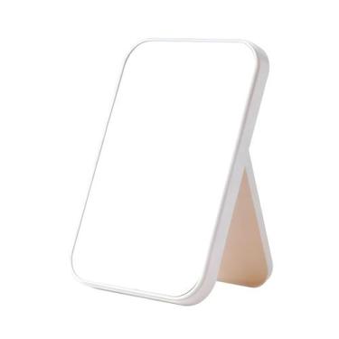 Imagem de Espelho Para Maquiagem Mesa Dobrável Portátil Facial Retangular Cor:Br