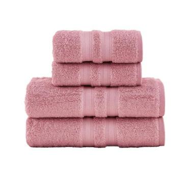 Imagem de Kit Jogo De Toalhas Buddemeyer 4 Peças Algodão Egipcio Banhão e Rosto 