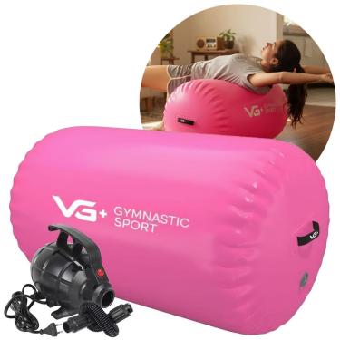 Imagem de Rolo Inflável para Ginástica 100cm Roller Yoga com Bomba Elétrica 110v VG Plus