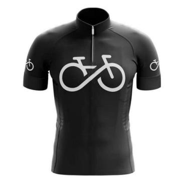 Imagem de Camisa Infantil Kids Ciclismo Criança Bike Forever Preta Manga Curta D