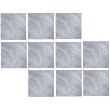 Imagem de Kit Piso Vinílico Mármore Adesivo PVC 60X60CM Impermeável para Uso Interno Cinza