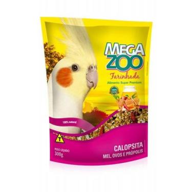 Imagem de Ração Megazoo Farinhada Mel, Ovos e Própolis para Calopsita c/ 300g