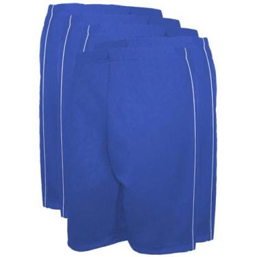 Imagem de Kit 5 Bermuda Helanca Adulto Azul Royal - Del France, G