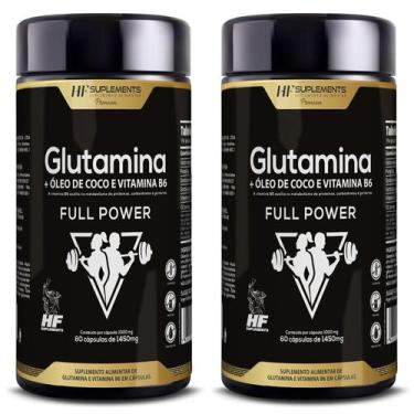 Imagem de 2x GLUTAMINA FULL POWER 1450MG 60CAPS HF SUPLEMENTS - HF SUPLEMENTOS