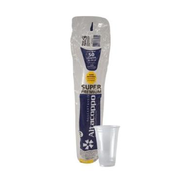 Imagem de Copo Descartável 440ml Altacoppo Transparente Liso  Pacote com 50 Unid
