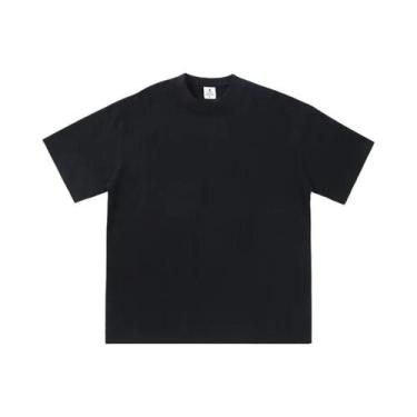 Imagem de Camiseta Unissex Oversized De Algodão, Branca E Preta, Macia, De Manga