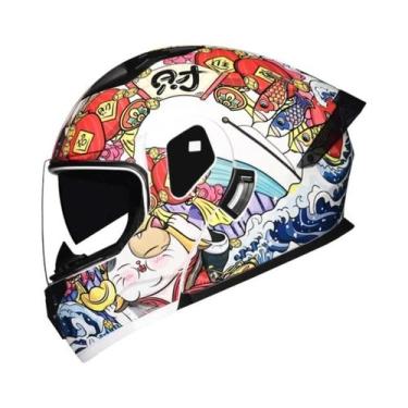 Imagem de ORZ-103 NOVA motocicleta modular flip capacete material ABS lente dupl