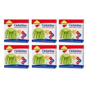 Imagem de Kit 6 Gelatina Zero Açúcar Limão Siciliano 10g Lowçucar