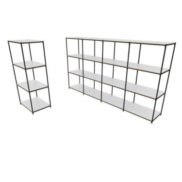 Imagem de Praleira De Aço Reforçada Mini Porta Pallet 200x60x90 Estante Estoque 