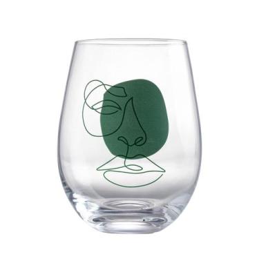 Imagem de Jogo de 2 copos Faces em vidro 550ml laranja e verde -L Hermitage - L'