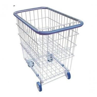 Imagem de Carrinho para Condomínio 215 Litros com Repartição Lateral Capacidade 215L em Aço Carbono Galvanizado Higipack
