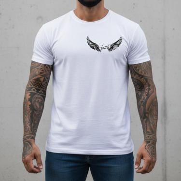 Imagem de Camiseta Branca Masculina Streetwear Algodão Premium Camisa Casual Design Exclusivo Urb...