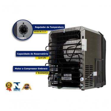 Imagem de Purificador de Água Sobre Pia Top Life New Oxi He mg+ Alcalina Ionizada Gelada Preto 220V