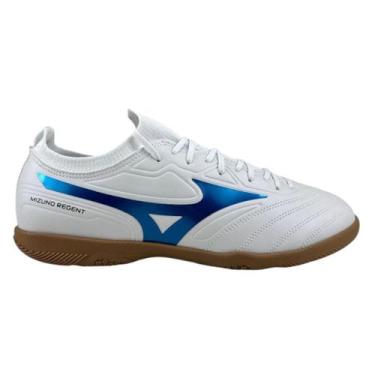Imagem de Chuteira Masculino Mizuno Regent Indor 107154154, Branco, Azul, 40