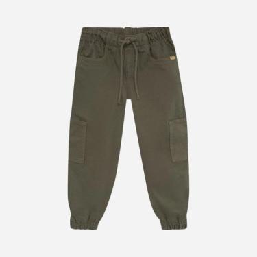 Imagem de Calça Infantil Menino Jogger Bolso Lateral Em Sarja Stretch - Malwee K