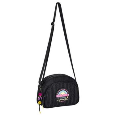 Imagem de Bolsa Transversal Preta de Nylon Luluca Love Yourself Semax - Up Impor