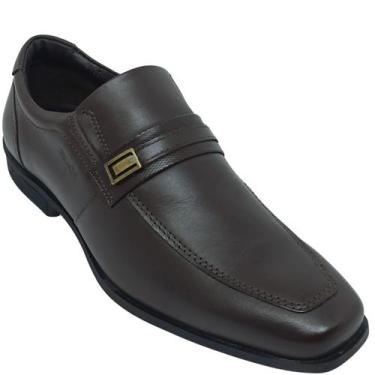 Imagem de Sapato Ferracini Masculino Casual em Couro com Fivela, Alpina mogno, 4