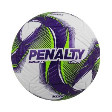 Imagem de Bola De Futebol Society Líder Tamanho 4 Penalty Original, Branco, Azul