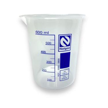 Imagem de Bequer De Plastico (Polipropileno) Graduado Autoclavavel 600ml - Nalgo