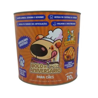 Imagem de BOLO DE ANIVERSÁRIO P/ CÃES - CENOURA COM GENGIBRE 70g - Padaria Pet