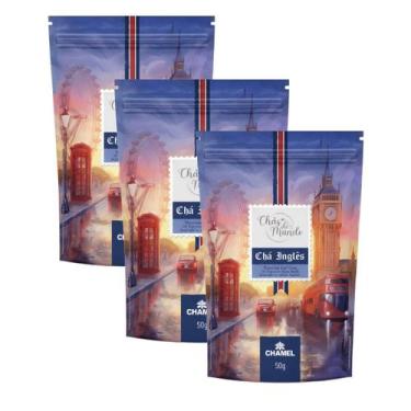 Imagem de Kit 3 Pouch Chás do Mundo Inglês Chamel 50g