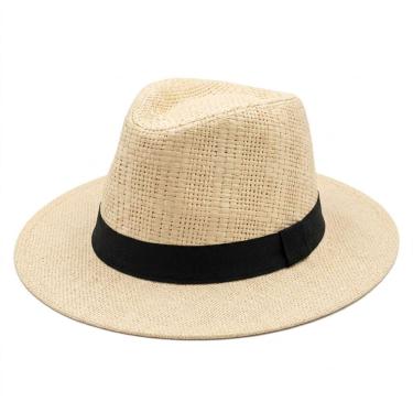 Imagem de Chapéu Panamá Bege Aba Larga Tamanho Único Unissex Passeio Moda Casual