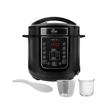 Imagem de Panela de Pressão Elétrica Kian 5L Display Digital 900W PPE-101 Preta