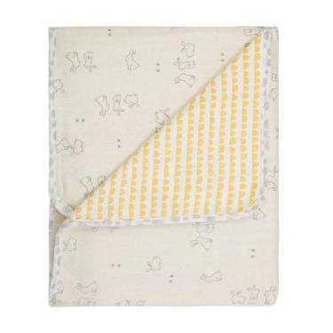 Imagem de Manta Bebê Flanelada Dupla Face Coelhinho 90 X 80Cm Papi