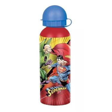 Imagem de Garrafa Infantil Alumínio Água Garrafinha Escolar Superman - luxcel