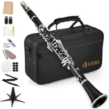 Imagem de Clarinete Bb 17 Teclas 6 Anéis Blackwinds Profissional Instrumentos Mu