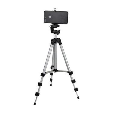 Imagem de Tripé de Celular e Câmera 1,0m com Suporte - TRIPOD