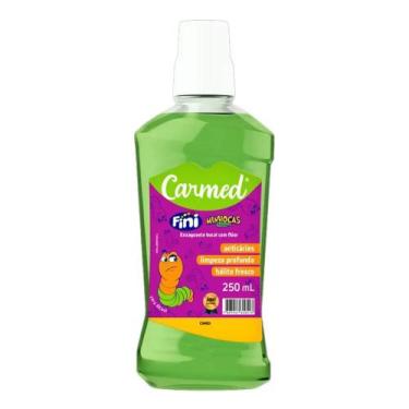 Imagem de Enxaguante Bucal Carmed Fini Minhocas 250ml Sabor Frutas Higiene Oral 