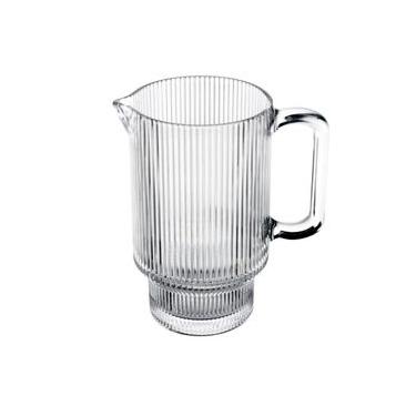 Imagem de Jarra Lines de Cristal 900ML para Bebidas Acabamento Canelado Transparente Wolff