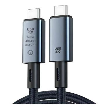 Imagem de Cabo Usb 4 40gbps Thunderbolt Tipo C 240w Ps5 Mac Win 8k 4k - Generica