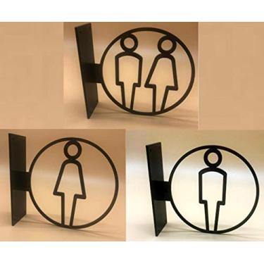 Imagem de WellieSTR 1 Conjunto (3 Stlye) 3D Side Mount Wc Signs Door Sticker Masculino e Feminino Banheiro Placa de Banheiro Dicas de Placa de Entrada Placa de Sinal de Acrílico Sinalização Criativa
