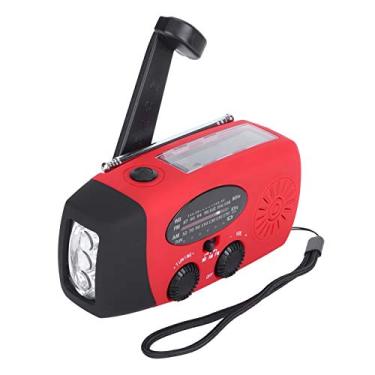 Imagem de Rádio de manivela de emergência, rádio meteorológico de energia solar ABS com carregador de telefone Power Bank de 2000 mAh, rádio AM/FM NOAA portátil multifuncional para acampamento, kit de sobrevivência