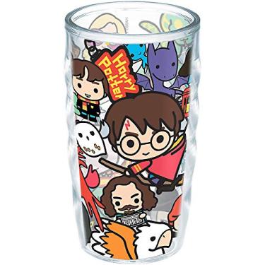 Imagem de Tervis Feito nos EUA Harry Potter de parede dupla - copo isolado com pingentes de grupo mantém as bebidas frias e quentes, 290 ml ondulado, sem tampa