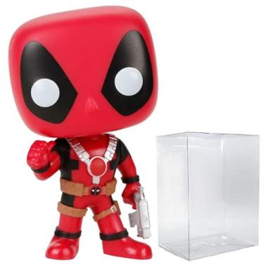 Imagem de Marvel: Boneco Funko Pop! de vinil do Deadpool Thumbs Up (junto com capa protetora Pop Box)