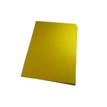 Imagem de Capa para encadernação A4 Amarela PP Couro 0,30mm 100un