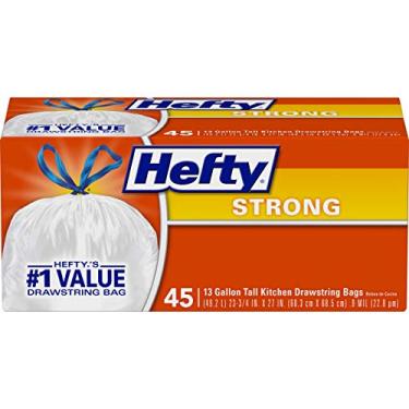 Imagem de Hefty Sacos de lixo para cozinha fortes altos - 30,4 litros, 45 unidades