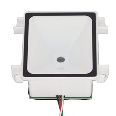 Imagem de Zyyini Scanner de código de barras de mesa, leitor de código de barras infravermelho USB com fio integrado 2D, com buzzer e luz indicadora, para pagamentos móveis