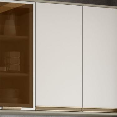 Imagem de Armário Aéreo Évelin II 1 Porta Duna e Cristal 40 cm