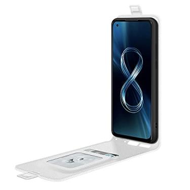Imagem de HONGYAN Capa de telefone Para ASUS ZenFone 8 R64 TEXTURA CASA DE COLATO VERTICAL DO VERTICA COM CATOS DE CARTÃO E FOTO DE CARTO E FOTO Capa protetora