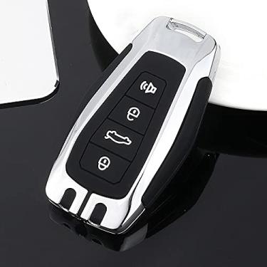 Imagem de CSHU Porta-chaves do carro capa porta-chaves Porta-chaves com anel, adequado para Geely Coolray 2019-2020 Atlas Boyue NL3 Emgrand X7 EX7 SUV GT GC9 Borui, 4