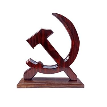 Imagem de Símbolo Comunismo Foice e martelo em Madeira Maciça