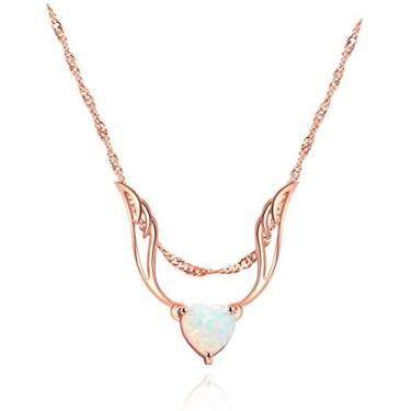 Imagem de Colar Barzel de ouro rosé 18 K com opala criada Guardian Angel